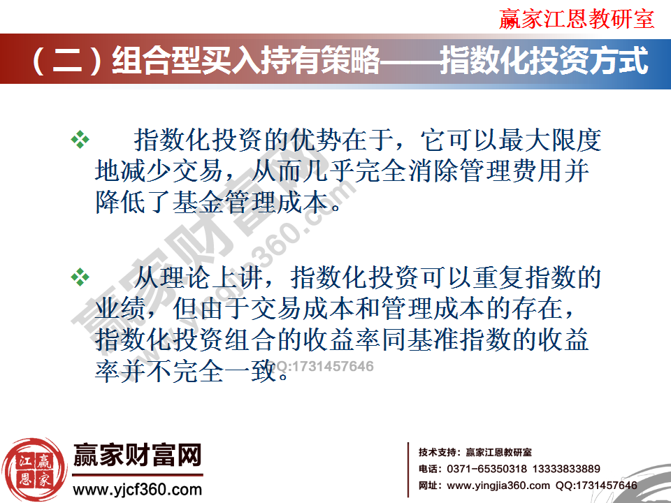 指數化投資方法