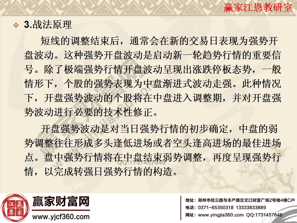 強(qiáng)勢(shì)開盤逢弱進(jìn)場原理